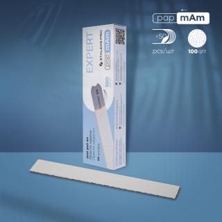 Bílé jednorázové pilníky papMam rovný 22-100w (50 ks)