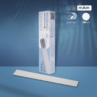 Bílé jednorázové pilníky papMam rovný 22-180w (50 ks)