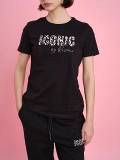 ICONIC bavlněné tričko BLACK Velikost trika: XL
