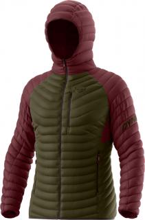 Bunda Dynafit Radical Down Hood burgundy 23/24 Velikost: L, Barva: zelená / vínová