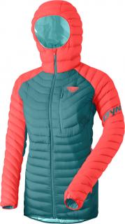 Bunda Dynafit Radical Down Hood W hot coral 22/23 Velikost: L, Barva: modrá / korálová