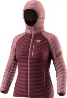 Bunda Dynafit Radical Down Hood W mokarosa 23/24 Velikost: M, Barva: vínová / starorůžová