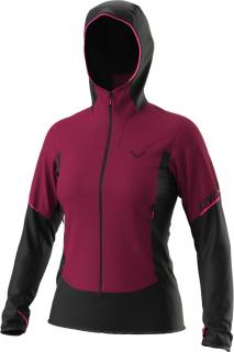 Bunda Dynafit Traverse Alpha Hooded W beet red 2023 Velikost: L, Barva: řepová / černá