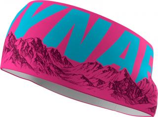 Čelenka Dynafit Graphic Performance Headband pink glo skyline 2024 Velikost: UNI, Barva: růžová / modrá