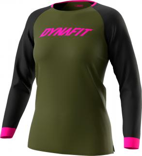 Dres Dynafit RIDE L/S W winter moss 2023 Velikost: L, Barva: zelená / černá