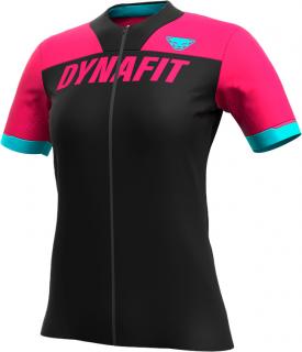 Dres Dynafit RIDE W S/S FZ TEE lipstick 2022 Velikost: M, Barva: růžová / černá