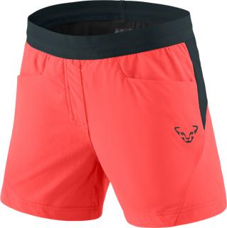 Kraťasy Dynafit Transalper Hybrid W Shorts hot coral 2023 Velikost: L, Barva: korálová / modrá