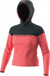 Mikina Dynafit 24/7 Drirelease Hoody W hot coral blueberry 2023 Velikost: M, Barva: korálová / modrá