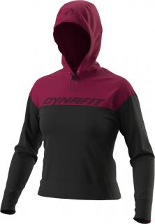 Mikina Dynafit 24/7 Hoody W beet red melange 2023 Velikost: L, Barva: černá / řepová