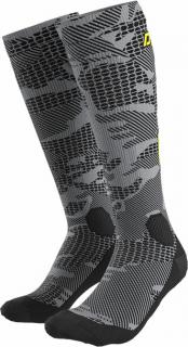 Ponožky Dynafit FT GRAPHIC quiet shade camo 20/21 Velikost EU: 35-38, Barva: šedá / černá