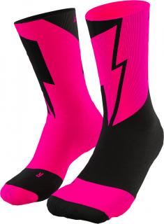 Ponožky Dynafit No Pain No Gain pink glo/black out Velikost: 35-38, Barva: růžová / černá