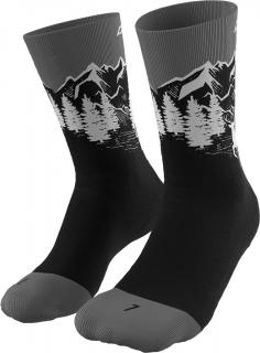 Ponožky Dynafit Stay Fast black out Velikost: 35-38, Barva: černá / šedá