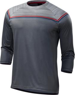 Tričko Specialized Enduro Comp 3/4 Jersey grey/red 2020 Velikost: S, Barva: šedá / červená