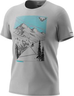 Triko Dynafit 24/7 Artist Series Dri T-Shirt alloy/ski traces uphill 2023 Velikost: M, Barva: šedá