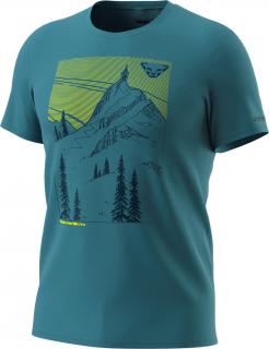 Triko Dynafit 24/7 Artist Series Dri T-Shirt storm blue/ski traces on top 2023 Velikost: L, Barva: modrá