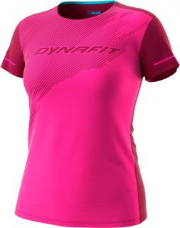 Triko Dynafit Alpine 2 S/S Tee W pink glo 2023 Velikost: L, Barva: růžová