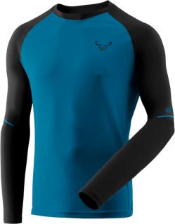 Triko Dynafit ALPINE PRO LS TEE black out/reef 2022 Velikost: L, Barva: černá / modrá