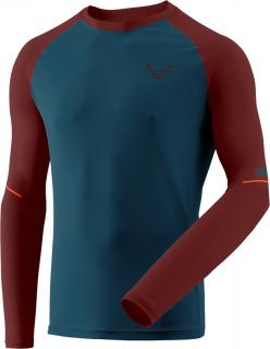 Triko Dynafit ALPINE PRO LS TEE mallard blue 2023 Velikost: XL, Barva: modrá / cihlová