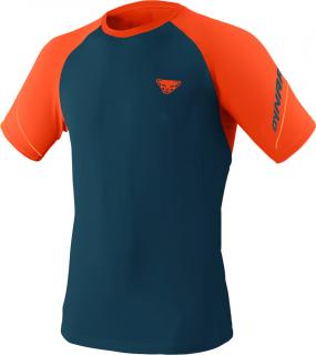 Triko Dynafit Alpine Pro SS TEE mallard blue 2023 Velikost: M, Barva: modrá / oranžová