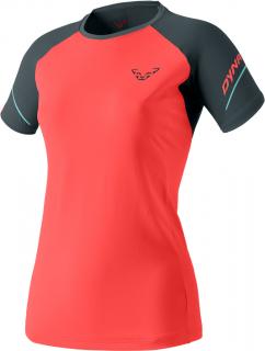 Triko Dynafit ALPINE PRO SS TEE W hot coral 2023 Velikost: XL, Barva: korálová / modrá