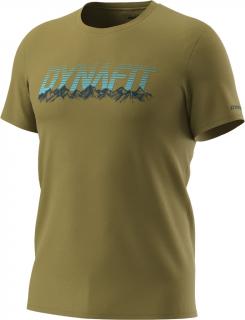 Triko Dynafit Graphic Cotton S/S TEE army/range 2023 Velikost: M, Barva: zelená