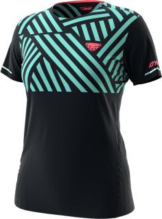 Triko Dynafit Trail Graphic W marine blue Razzle Dazzle 2023 Velikost: M, Barva: modrá