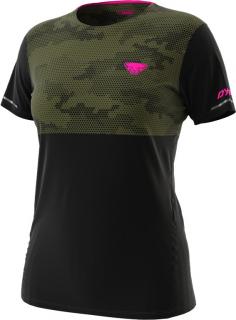 Triko Dynafit Trail Graphic W winter moss Exagon Camo 2023 Velikost: L, Barva: černá / zelená