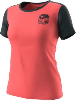 Triko Dynafit Transalper Light W SS TEE hot coral 2023 Velikost: XL, Barva: korálová / modrá