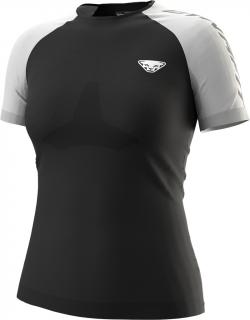 Triko Dynafit Ultra S-Tech W S/S TEE black out 2023 Velikost: XS / S, Barva: bílá / černá