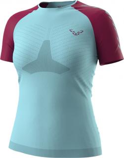 Triko Dynafit Ultra S-Tech W S/S TEE marine blue 2023 Velikost: M / L, Barva: modrá / řepová