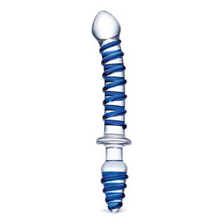 Gläs Mr. Swirly Double Ended Glass Dildo &amp;amp; Butt Plug