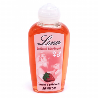 LONA lubrikační gel - s příchutí JAHODY 130ml