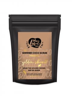 BISOU - Bio MonoLove - Třpytivý tělový peeling s kokosem a ananasem, 150g, EXPIRACE 03/24