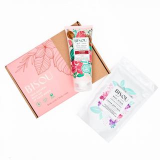 BISOU - Přírodní sada pro péči o tělo, peeling 200 ml, krém 200ml, EXPIRACE 03/24