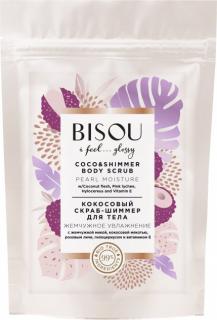 BISOU - Třpytivý tělový peeling - Kokos, 200 g, EXPIRACE 04/24