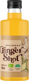 BrainMax Pure Ginger Shot, zázvorová štáva s kurkumou, BIO, 50 ml