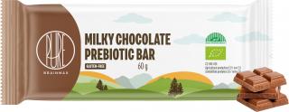 BrainMax Pure Milky Chocolate Prebiotic Bar, Prebiotická tyčinka, Mléčná čokoláda, BIO, 60 g