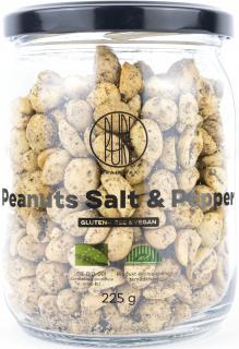BrainMax Pure Peanuts Salt & Pepper, Arašídy, Sůl & Pepř, BIO, 225 g