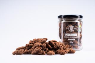 BrainMax Pure Pecan Nuts in Dark Chocolate, Pekanové ořechy v hořké čokoládě, BIO, 225 g