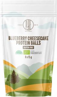 BrainMax Pure Protein Balls Blueberry Cheesecake, Proteinové kuličky, Borůvkový cheesecake, BIO, 8 ks