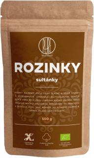 BrainMax Pure Rozinky Sultánky sušené BIO, 500g