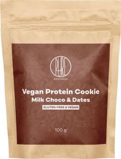 BrainMax Pure Vegan Protein Cookie, Mléčná čokoláda & Datle, 100 g