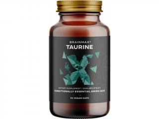 BrainMax Taurine, taurin, 825 mg, 90 rostlinných kapslí
