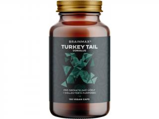 BrainMax Turkey Tail (Coriolus) extrakt, 50% koncentrace polysacharidů a 20 % β-1,3/1,6 D-glukanů, 500 mg, 100 rostlinných kapslí