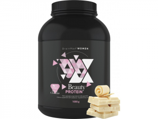 BrainMax Women Beauty Protein, protein pro ženy s kolagenem, keratinem a vitamíny, 1000 g Příchuť: Bílá čokoláda
