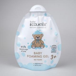 ECOLATIER - Dětský pěnivý mycí gel 3+, náhradní náplň, 250 ml