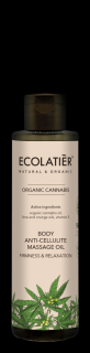 ECOLATIER - Masážní olej proti celulitidě, pevnost a relaxace, CANNABIS, 200 ml, EXPIRACE