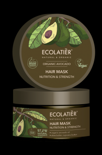 ECOLATIER - Maska na vlasy, výživa a síla, AVOKÁDO, 250 ml, EXPIRACE 10/24
