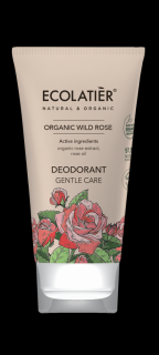 ECOLATIER - Organický deodorant, jemná péče, DIVOKÁ RŮŽE, 40 ml