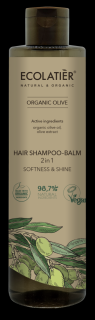 ECOLATIER - Šampon-balzám 2v1 na vlasy, jemnost a citlivost, OLIVA, 350 ml